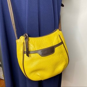 Dooney and Burke Yellow Leather Crossbody
